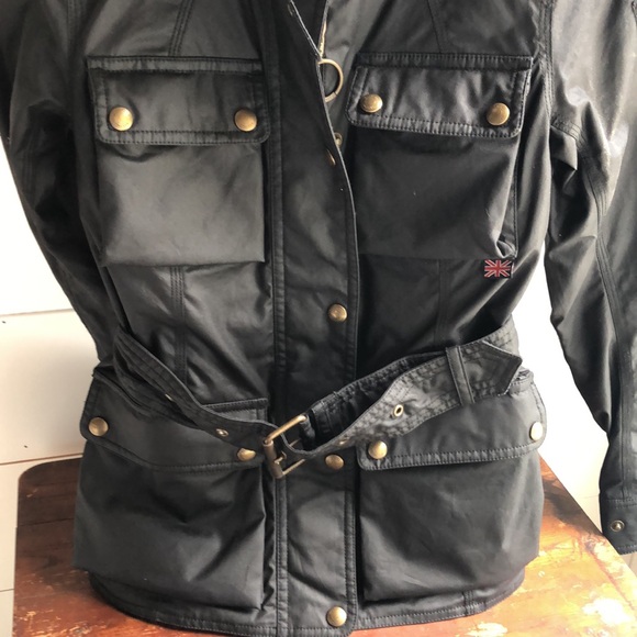 Belstaff 2012 Black Waxed Cotton Roadmaster Jacket Size 38 - Picture 5 of 12